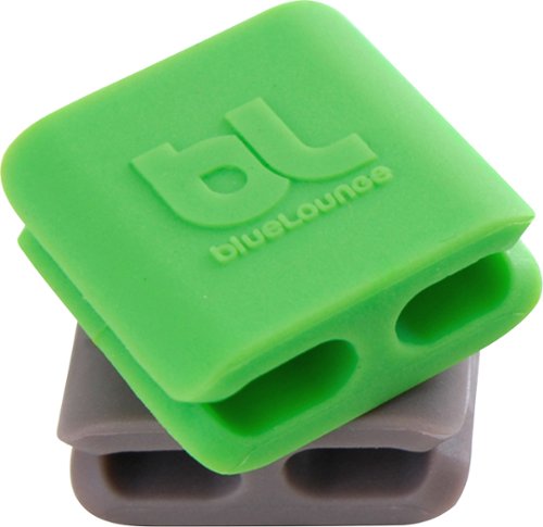  blueLounge - CableClip Small Multipurpose Cable Clips (6-Pack) - Green/Gray