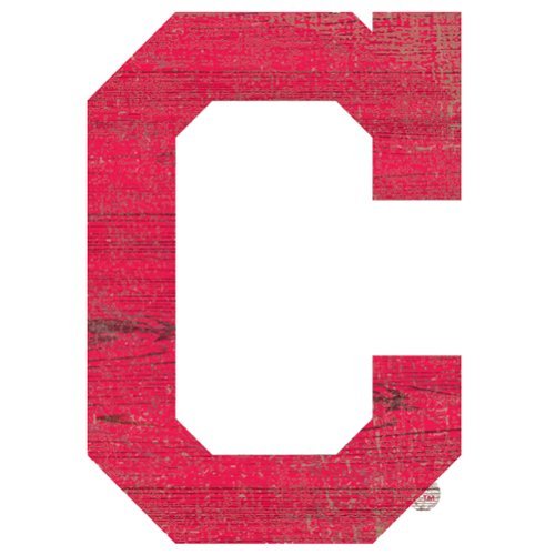 Fan Creations - Cleveland Indians Distressed Logo Cutout Sign - Multicolor-Front_Standard 