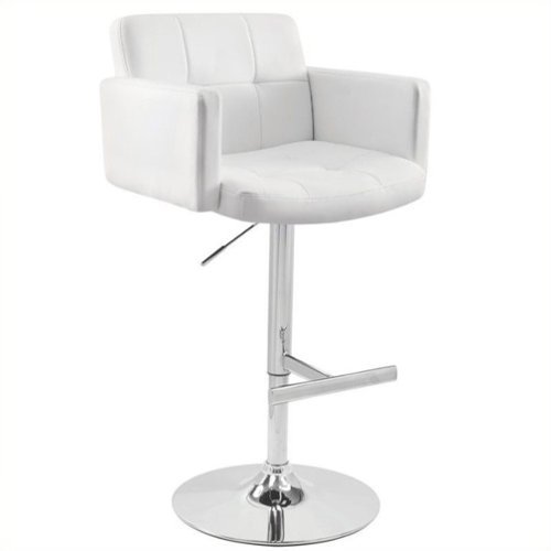 LumiSource - Stout Bar Stool - White-Front_Standard 