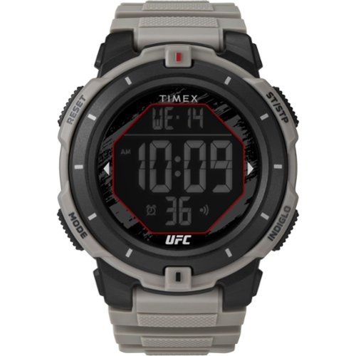 Timex Men's UFC Rumble 50mm Watch - Tan Strap Digital Dial Black Case - Tan