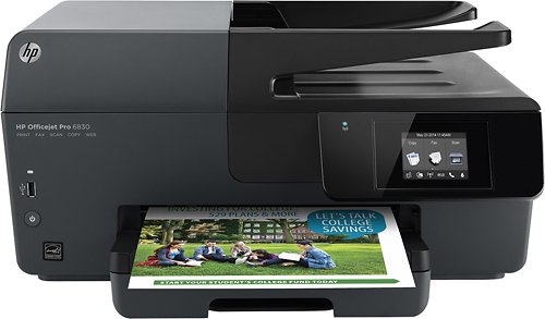  HP - Officejet Pro 6830 Wireless e-All-In-One Instant Ink Ready Printer - Black