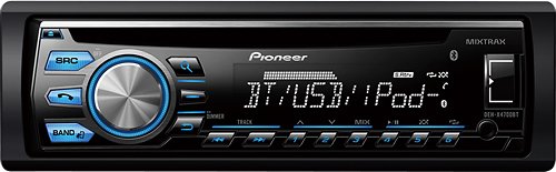Pioneer - CD - Built-In Bluetooth - Apple® iPod®-Ready - In-Dash Receiver with Detachable Faceplate - Black