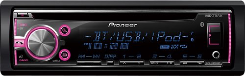  Pioneer - CD - Built-In Bluetooth - Apple® iPod®-Ready - In-Dash Receiver with Detachable Faceplate - Black