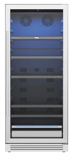 Front. Yeego - 230 Cans Beverage Refrigerator,275L Beverage Cooler with Glass Door for Home Bar - Silver.