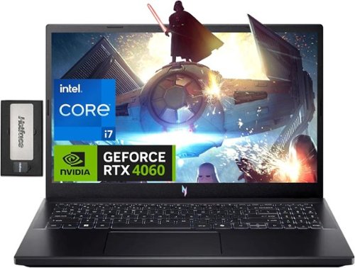 Acer - Refurbished Excellent - Nitro V 15 i7-13620H RTX 4060 16GB RAM 512GB SSD 15.6″ FHD 144Hz RGB KB Wi-Fi 6 - Obsidian Black-Front_Standard 