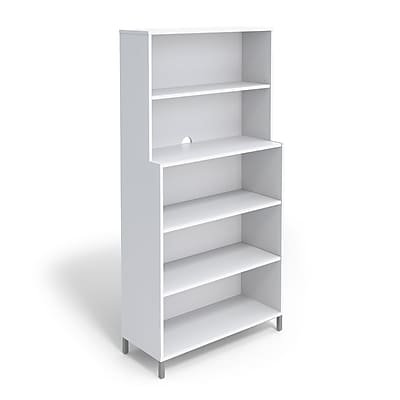 Union & Scale - Union & Scale™ Essentials 5 Shelf 72"H Laminate Bookcase, (UN56974) - White