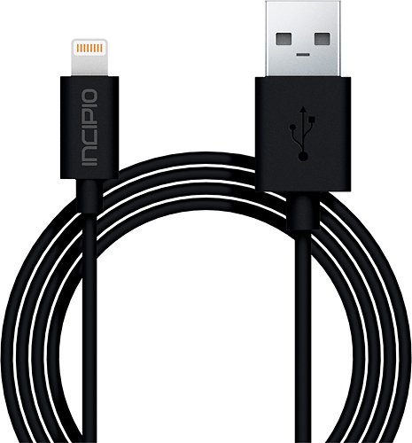  Incipio - 3.3' Lightning-to-USB Charge-and-Sync Cable - Black