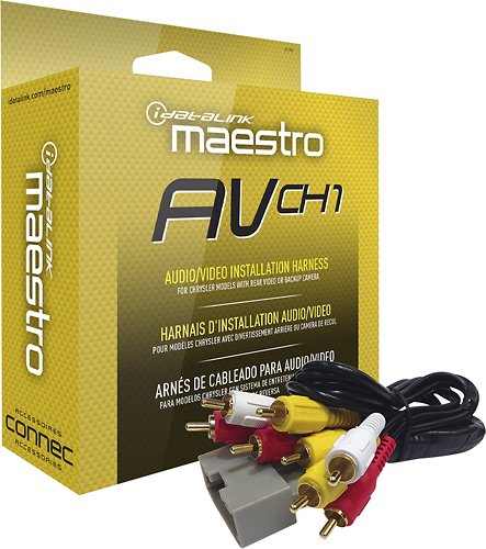 Maestro - Rear-Seat Video Harness for Select Chrysler, Dodge and Jeep Vehicles - Black
