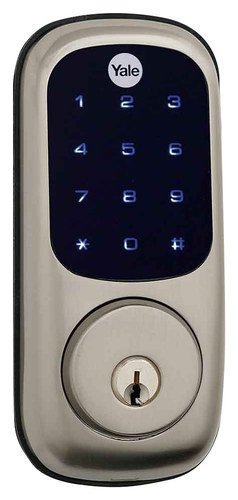  Yale - Real Living Touchscreen Deadbolt with Z-Wave - Satin Nickel