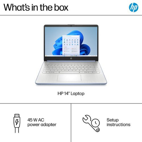 HP 14 Laptop - Intel Processor N150 - 4GB Memory - 128GB UFS - Sky Blue BUY IN QATAR