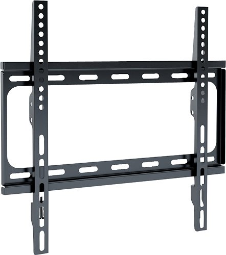 CorLiving - TV Wall Mount for Most 26" - 47" Flat-Panel TVs - Black-Front_Standard 