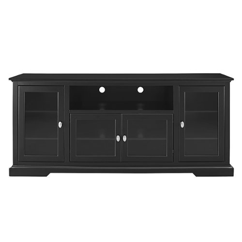 Walker Edison - Transitional 70&quot; TV Cabinet for Most TVs Up to 80&quot; - Black