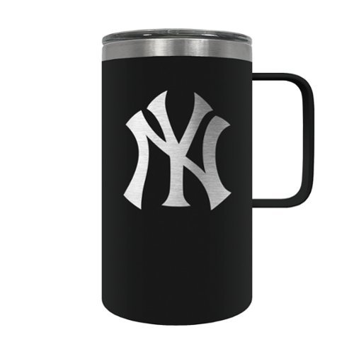 Great American Products - New York Yankees 18oz. Hustle Travel Mug - Black-Front_Standard 