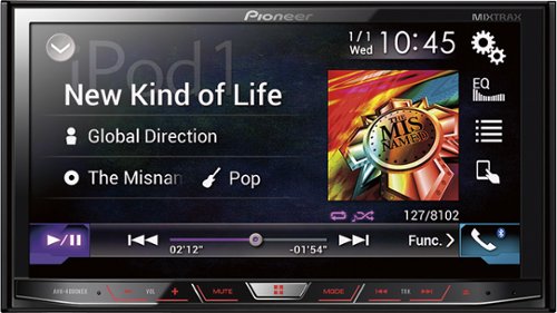 Pioneer - 7" - CD/DVD - Built-In Bluetooth - Built-In HD Radio - Satellite Radio-Ready - In-Dash Receiver - Black/Silver-Front_Standard 