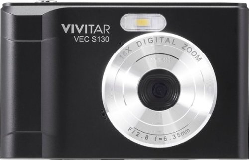 Vivitar - Point and Shoot 16 MP Digital Camera - Black-Front_Standard