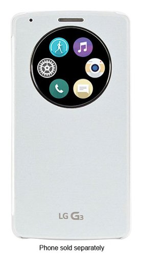 Quick Circle Folio Case for LG G3 Cell Phones - White-Front_Standard