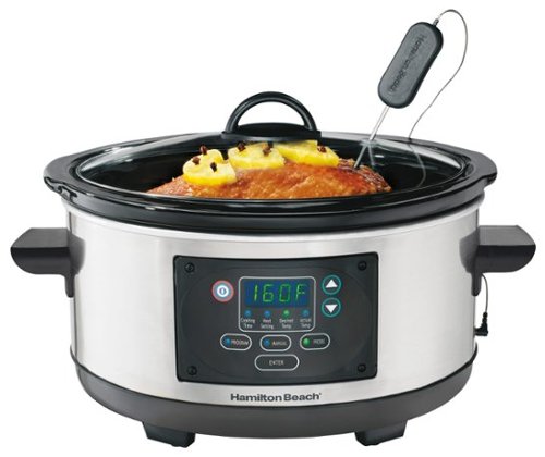 Hamilton Beach - Set & Forget 5-Quart Slow Cooker - Silver-Angle_Standard 
