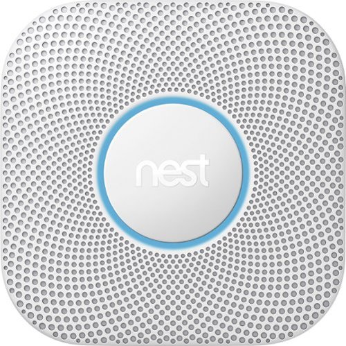  Google - Nest Protect 2nd Generation (Battery) Smart Smoke/Carbon Monoxide Alarm - White