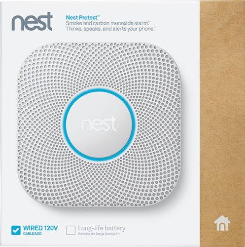 Google Nest Protect 2nd Generation Smart Smoke/Carbon Monoxide Wired Alarm - White GLOBAL SHIPPING