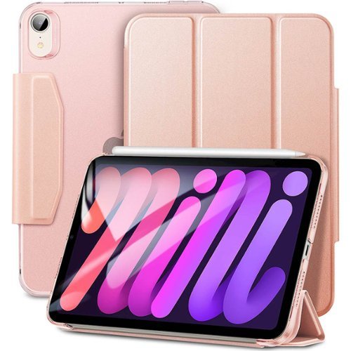 SaharaCase ESR Folio Case for Apple iPad mini (A17 Pro) and Apple iPad mini (6th Generation 2021) - Rose Gold GLOBAL SHIPPING
