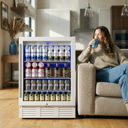 SIMZLIFE 180 Cans Beverage Refrigerator Cooler 5.7cu. ft