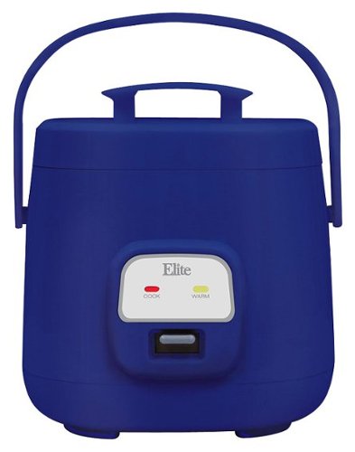 Elite Cuisine - 4-Cup Mini Rice Cooker - Blue