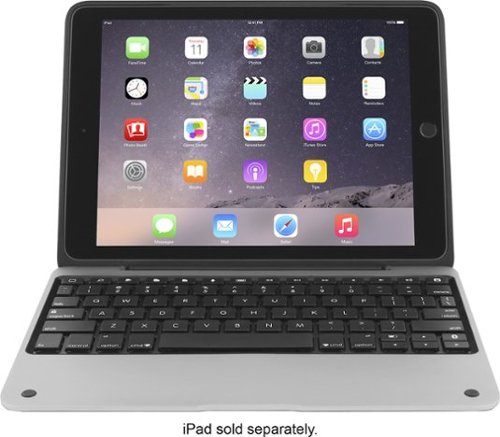  ClamCase - Pro Keyboard Case for Apple® iPad® Air 2 - Smoke Aluminum/Black Plastic