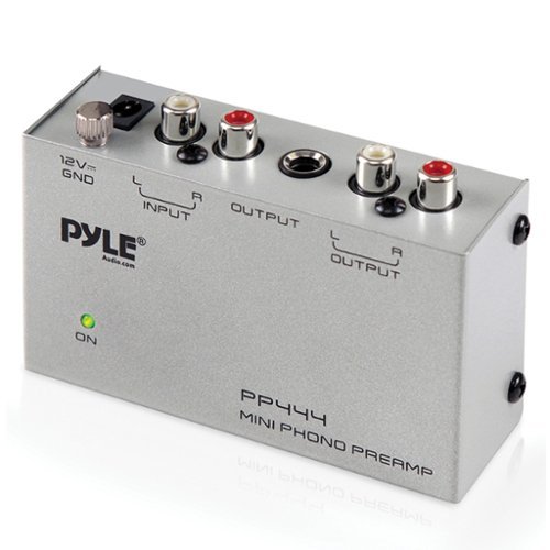 Pyle - Pp444 Ultra-compact Phono Turntable Preamp - Silver-Front_Standard 