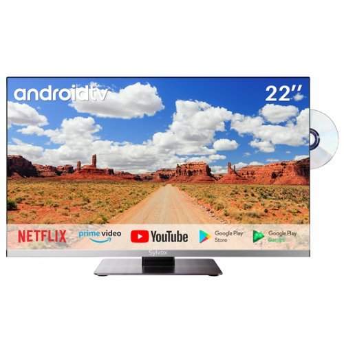 Sylvox - 22 inch Smart RV TV, 12 Volt TV with DVD Player, 1080P Google TV for RV Camper, Frameless Design(Limo Series)-Front_Standard 
