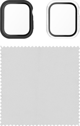 Insignia™ Bumper with Glass Screen Protector for Apple Watch 40/41mm - Black and Clear WHERE TO BUY