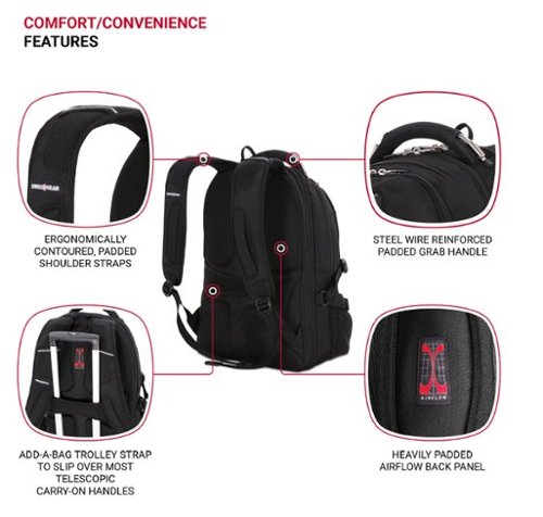 SWISSGEAR SCANSMART LAPTOP BACKPACK - BLACK BUY IN MIDDLE EAST