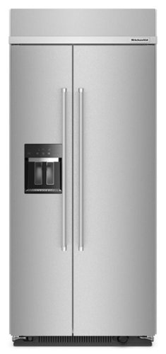 KitchenAid - 20.8 Cu. Ft. Side-by-Side Refrigerator with Ice and Water Dispenser - Stainless Steel