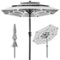 Best Choice Products - 10ft 3-Tier Solar Patio Umbrella w/ 24 LED Lights, Tilt Adjustment, Easy Crank - Fog Gray-Front_Standard