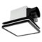 Akicon - Bathroom Exhaust Fan with Light, Dimmable 3CCT LED Light with Night Light, 80 CFM, 2 Sones, Square - Black-Front_Standard
