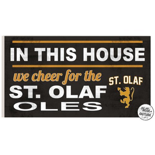 Jardine - St. Olaf Oles 11'' x 20'' Indoor/Outdoor In This House Sign - Black-Front_Standard 