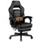 Costway - Racing Massage Gaming Chair with Footrest - Black-Front_Standard