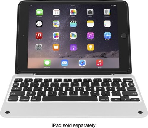  ClamCase - Pro Keyboard Case for Apple® iPad® mini, iPad mini 2 and iPad mini 3 - Silver/White