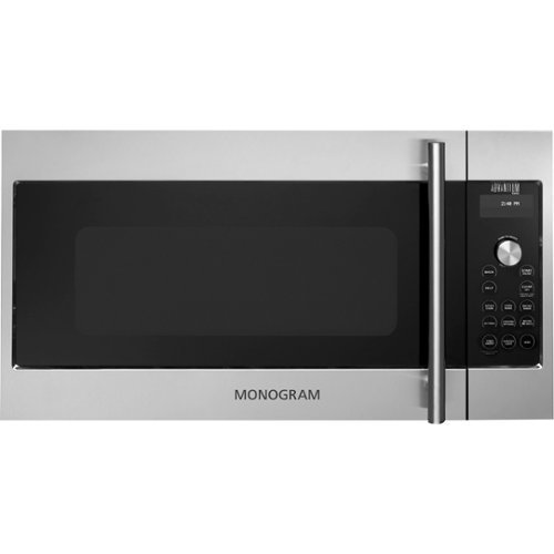 Monogram - 30" Built-In Single Electric Convection Over the Range Oven with 120v Advantium Technology - Black/Stainless Steel-Front_Standard 