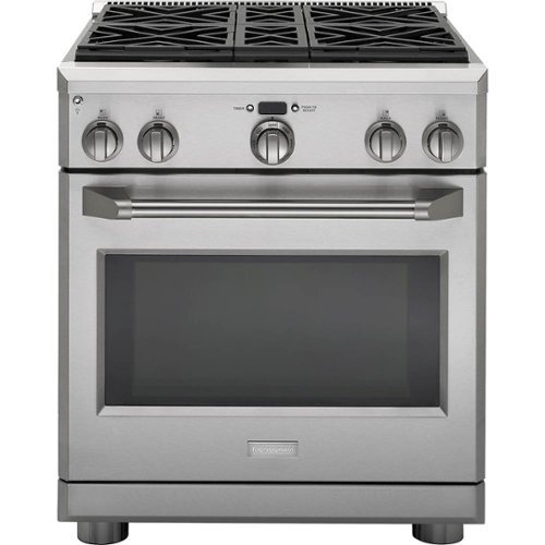 Monogram - 5.3 Cu. Ft. Self-Cleaning Freestanding Dual Fuel Convection Range - Stainless Steel-Front_Standard 
