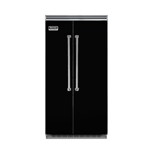 Viking - Professional 5 Series Quiet Cool 25.3 Cu. Ft. Side-by-Side Built-In Refrigerator - Black