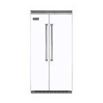 Viking - Professional 5 Series Quiet Cool 25.3 Cu. Ft. Side-by-Side Built-In Refrigerator - White - Front_Standard