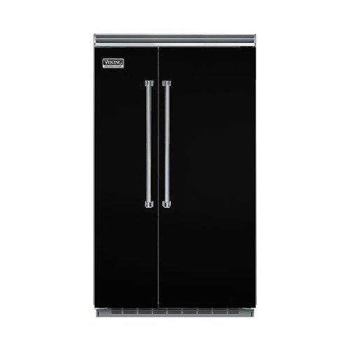 Viking - Professional 5 Series Quiet Cool 29.1 Cu. Ft. Side-by-Side Built-In Refrigerator - Black-Front_Standard 