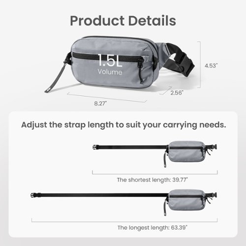 tomtoc Aviator-T33 1.5L Sling Bag with RFID Blocking, Minimalist Crossbody Bag Chest Bag Shoulder Pack for Travel, Daily Use - Gray SHOP ONLINE