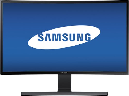 Samsung - 23.6" Curved HD Monitor - Glossy Black-Front_Standard 