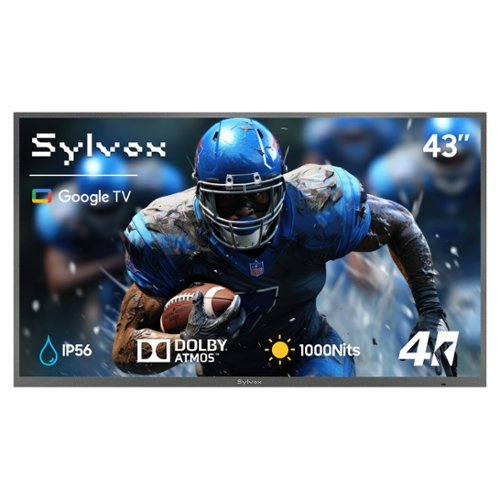 Sylvox - 43" Outdoor TV, 1000nits Google Smart TV, IP56 Waterproof Partial Sun Outside TV(Deck Pro3.0）-Front_Standard 
