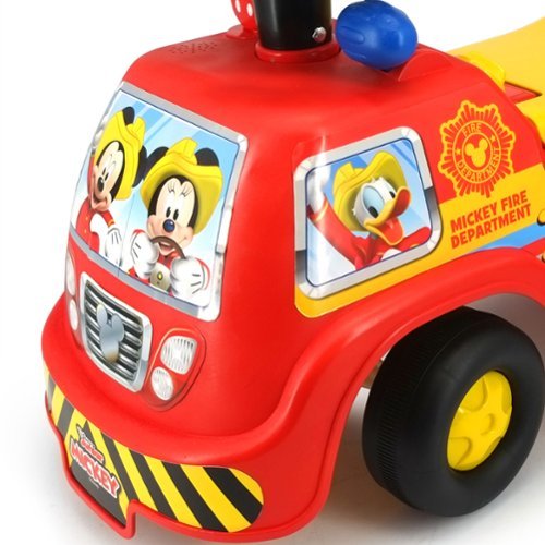 Kiddieland Disney My First 'Mickey Fire Truck Lights & Sounds Ride-on WORLDWIDE DELIVERY