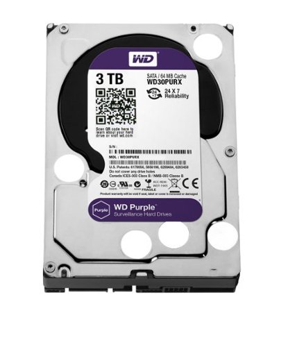  WD - Purple 3TB Internal Serial ATA Hard Drive (OEM/Bare Drive)