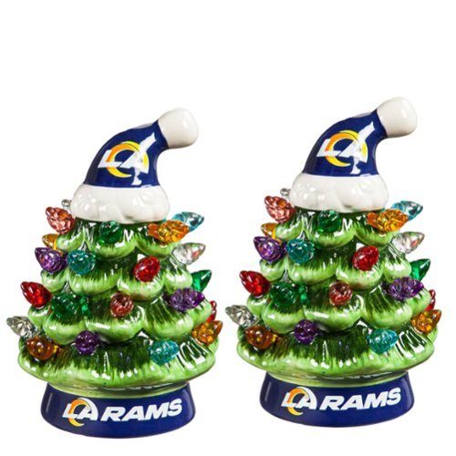 Evergreen Enterprises - Los Angeles Rams 2-Pack 4" Ceramic LED Christmas Tree Set - Multicolor-Front_Standard 