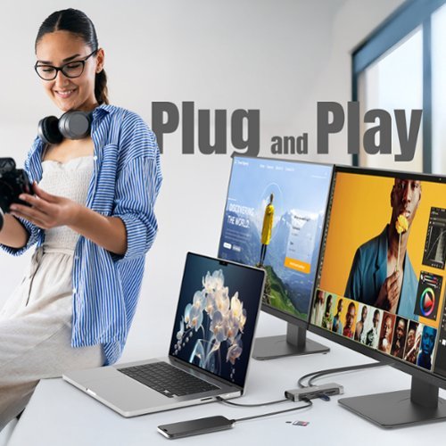 j5create Flexible Ports USB-C Pro 12-in-1 Dual 4K60 HDMI Hub - Space Gray BUY IN MIDDLE EAST