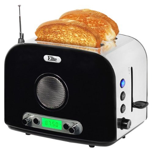 Elite Platinum - 2-Slice Radio Toaster - Black-Angle_Standard 